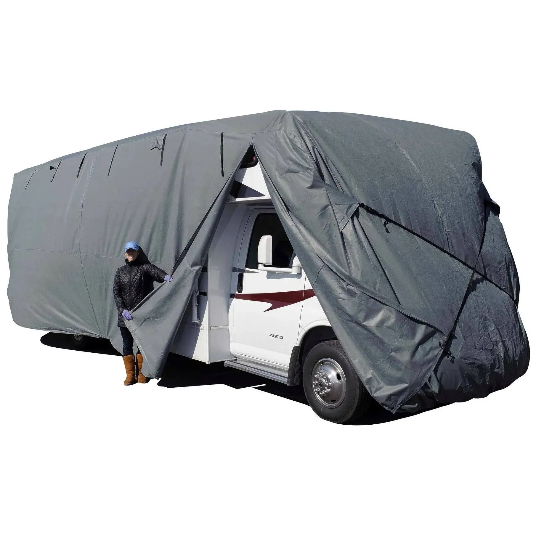 Budge Standard 328 in. x 105 in. x 108 in. Class C RV Cover Size RVC-C, Gray