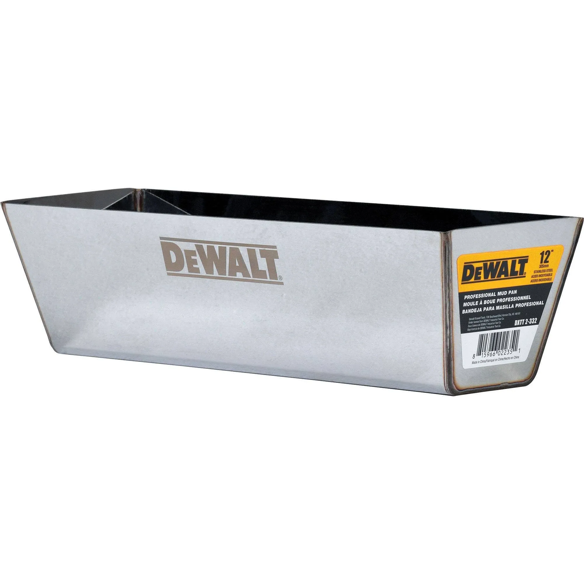 DEWALT 12" Drywall Mud Pan | Stainless Steel | DXTT-2-332