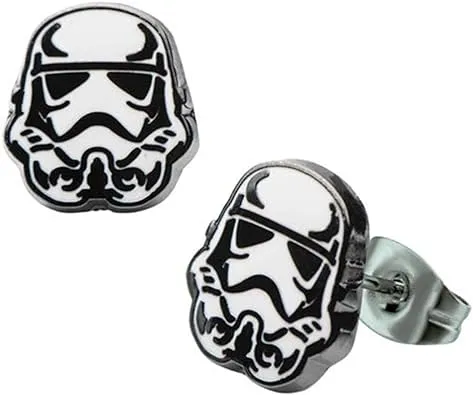 Star Wars Stormtrooper Enamel Stud Earring - 1 Pair 