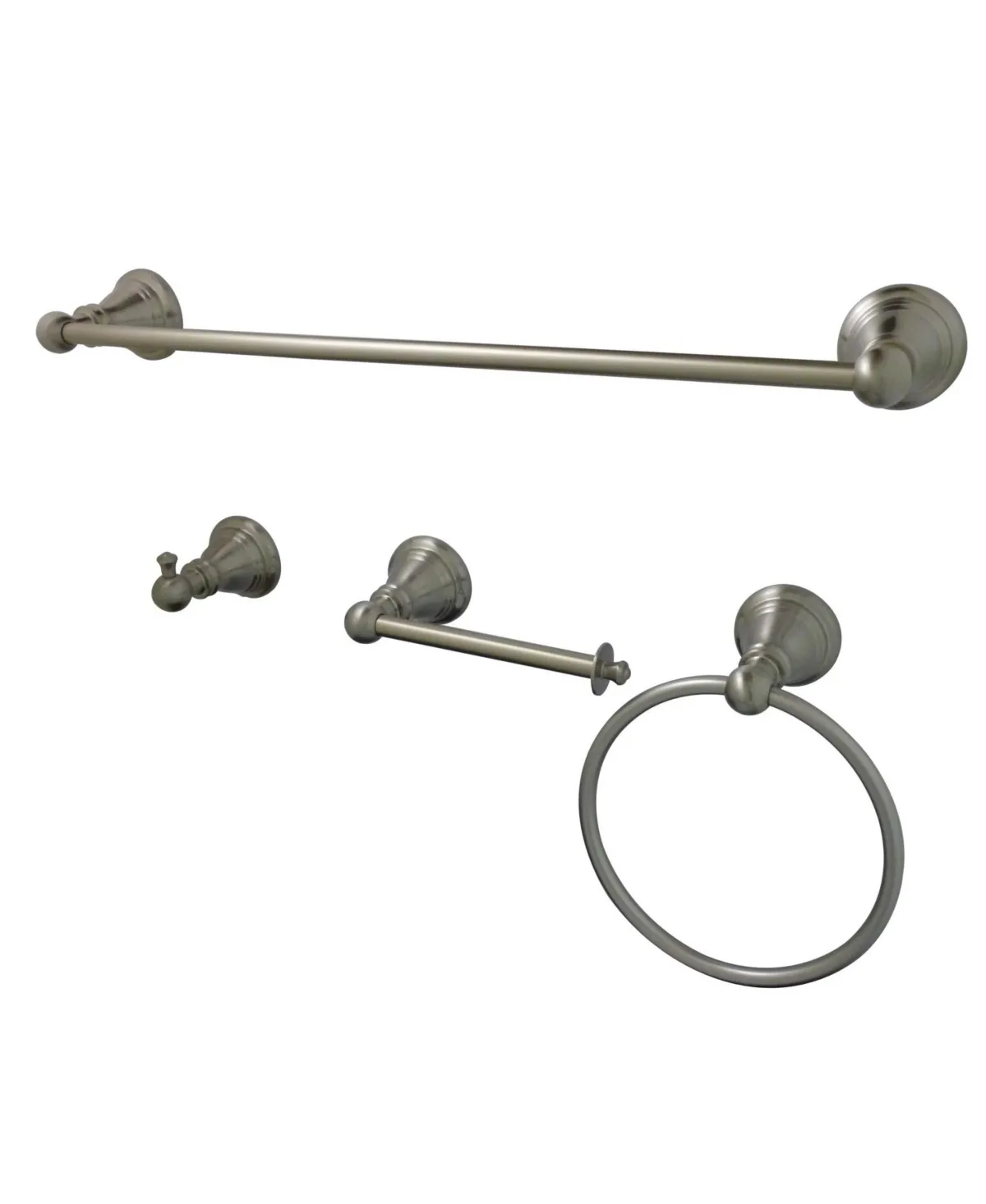 Kingston Brass American Classic 4-Piece Bathroom Accessory Set - Brushed Nickel