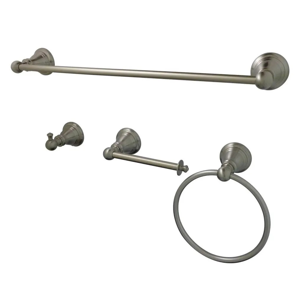 4pc American Classic Bathroom Accessory Set Brushed Nickel - Kingston Brass