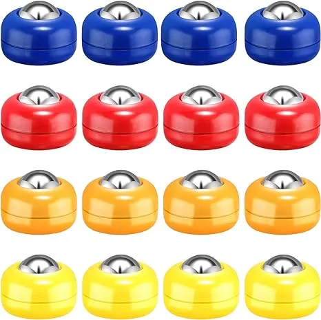 16 Pieces Mini Shuffleboard Replacement Pucks Tabletop Equipment Rollers Set Shuffleboard Curling Accessories