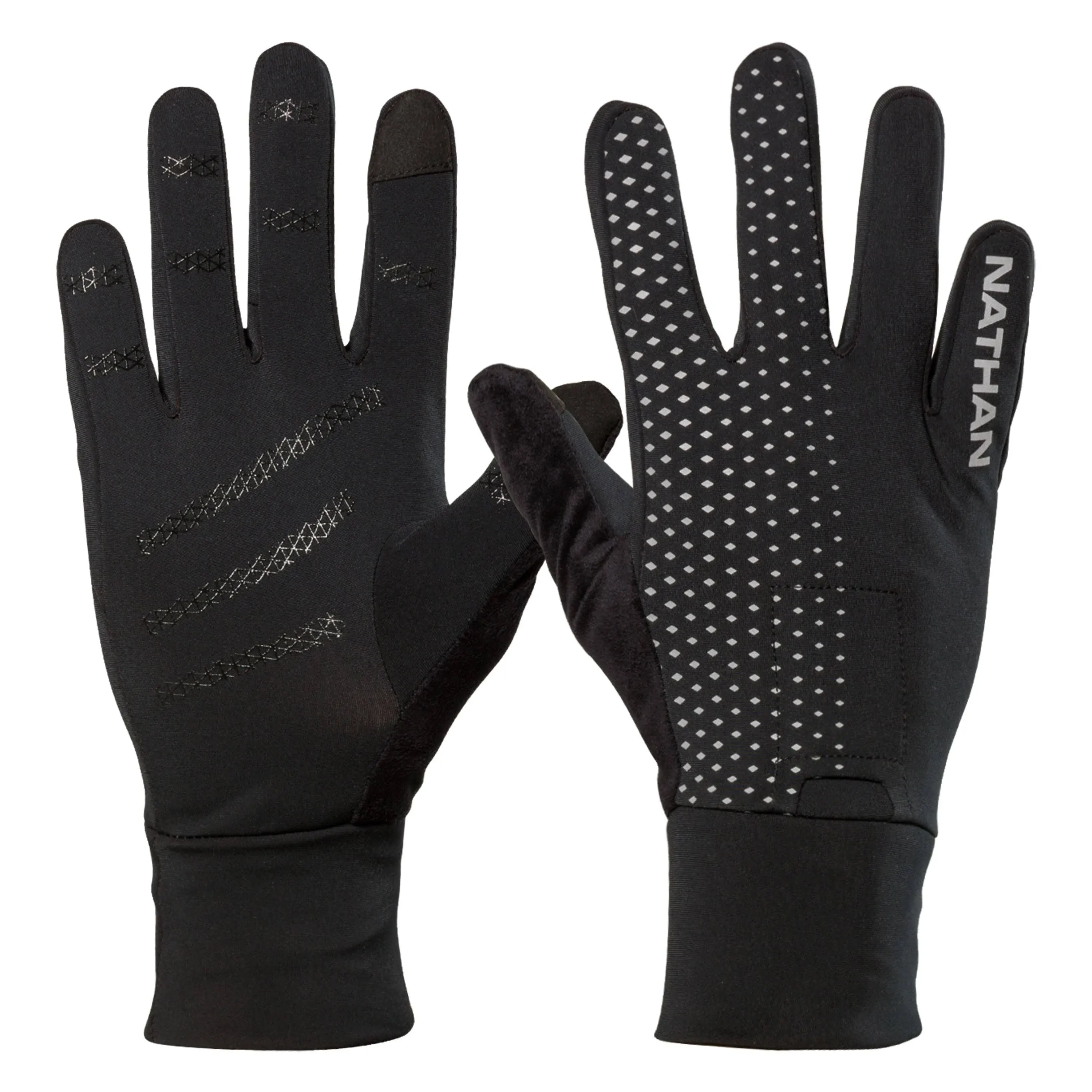 Nathan HyperNight Reflective Gloves Black / Geo Print XL