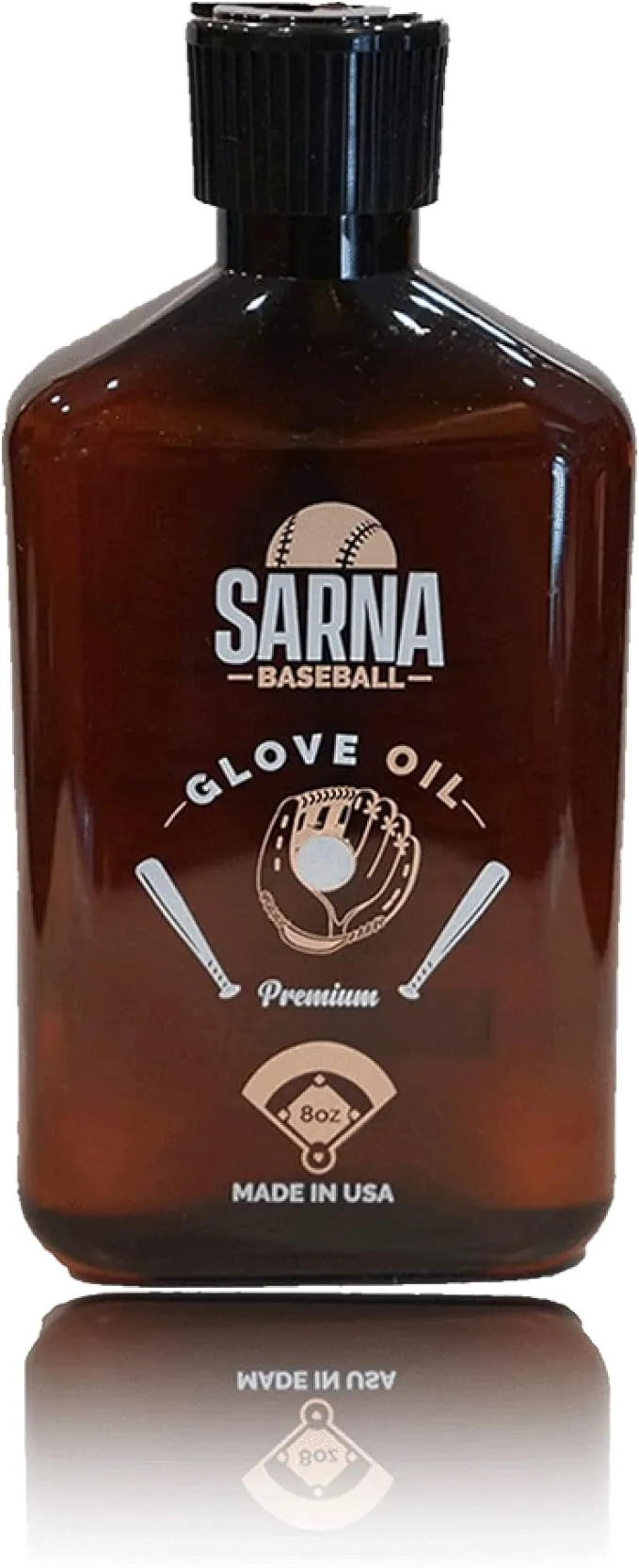 Softball Glove Oil - Softens, Hydrates, and Break-in Baseball Gloves and Softball Mitts by Increasing Flexibility - Great for Breaking in New Equipment (8.0 oz) - Made in USA