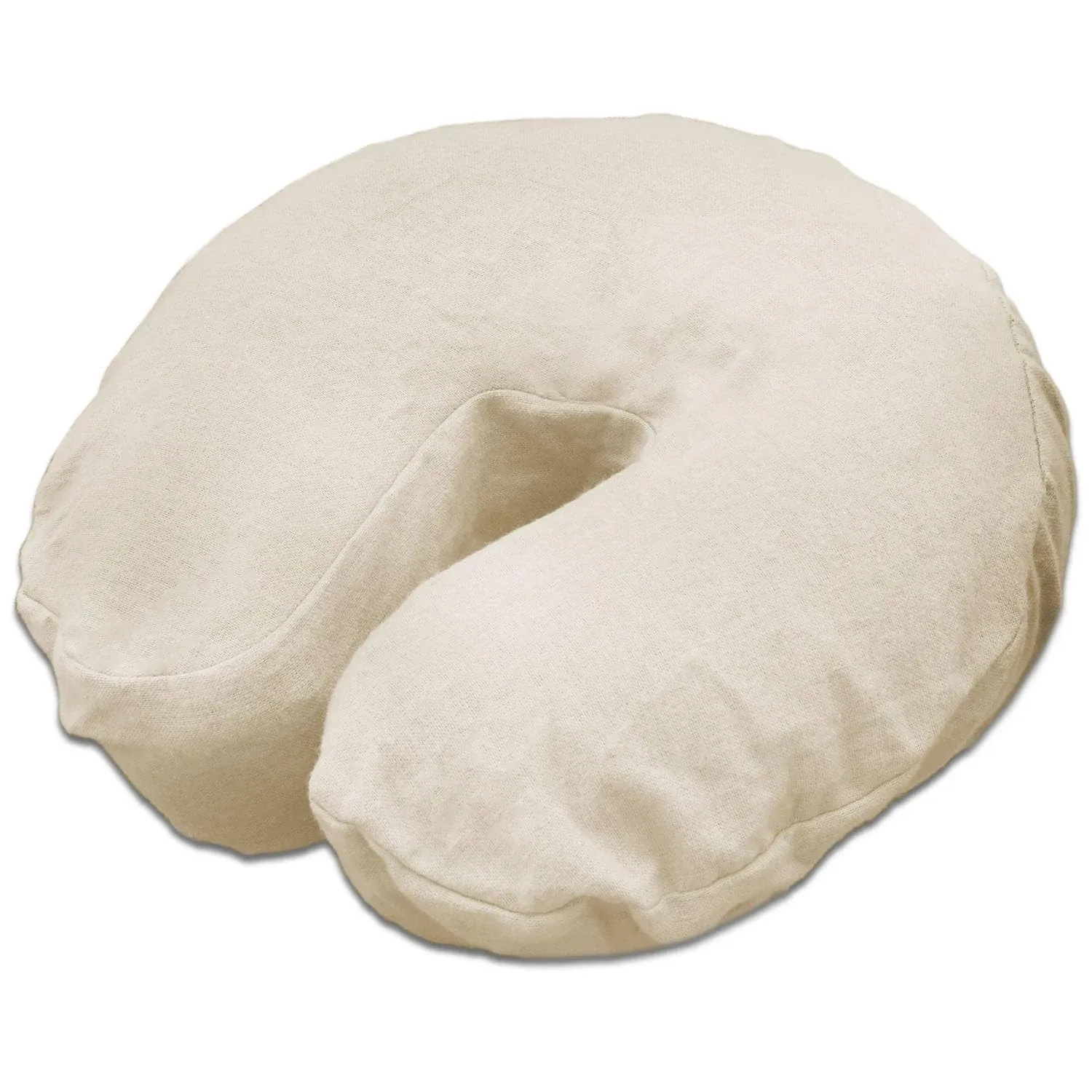 Body Linen Comfort Flannel Face Rest Covers for Massage Tables (Natural, 10 Pack) Soft, Durable and Light 100% Cotton