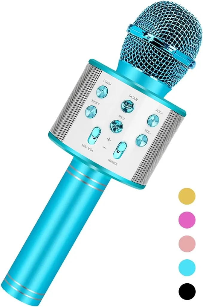 SUNNYPIG Girl Karaoke Machine Kid Sing Machine for 3-6 Year Old Girl Gift for Girl 5 to 8 Bluetooth Microphone Toy for 7 8 9 Year Old Boy Girl Birthday Gift