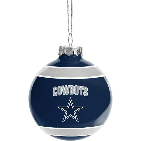 Dallas Cowboys FOCO Glass Ball Ornament