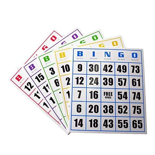 Yuanhe Jumbo Bingo Paper Game Cards