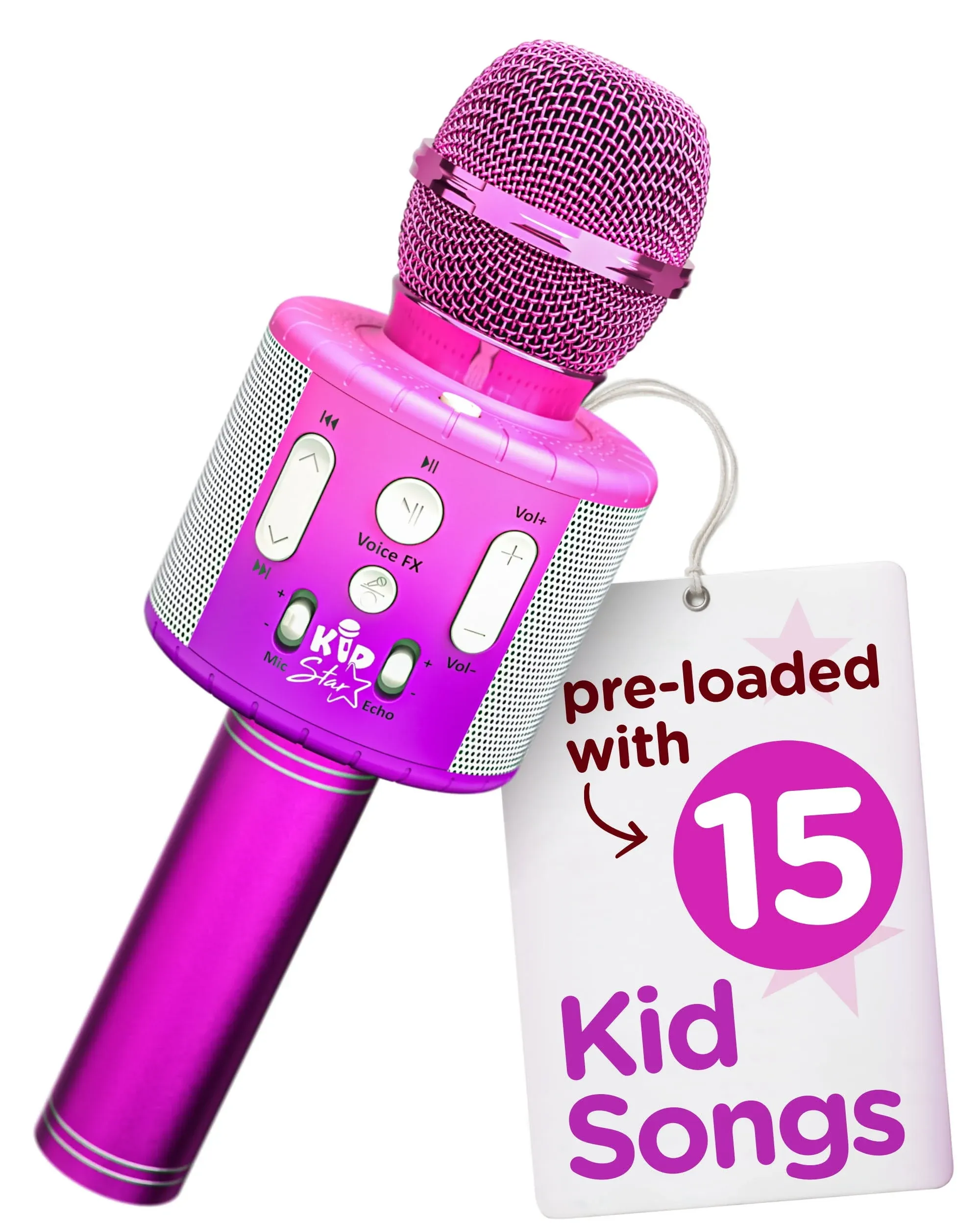 Move2Play, Kidz Bop Karaoke Microphone | The Hit Music Brand for Kids | Birthday Gift for Girls and Boys | Toy for Kids Ages 4, 5, 6, 7, 8+ Years Old