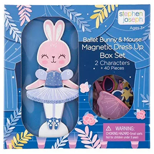 Stephen Joseph Magnetic Dress Up Doll Bunny and Mouse