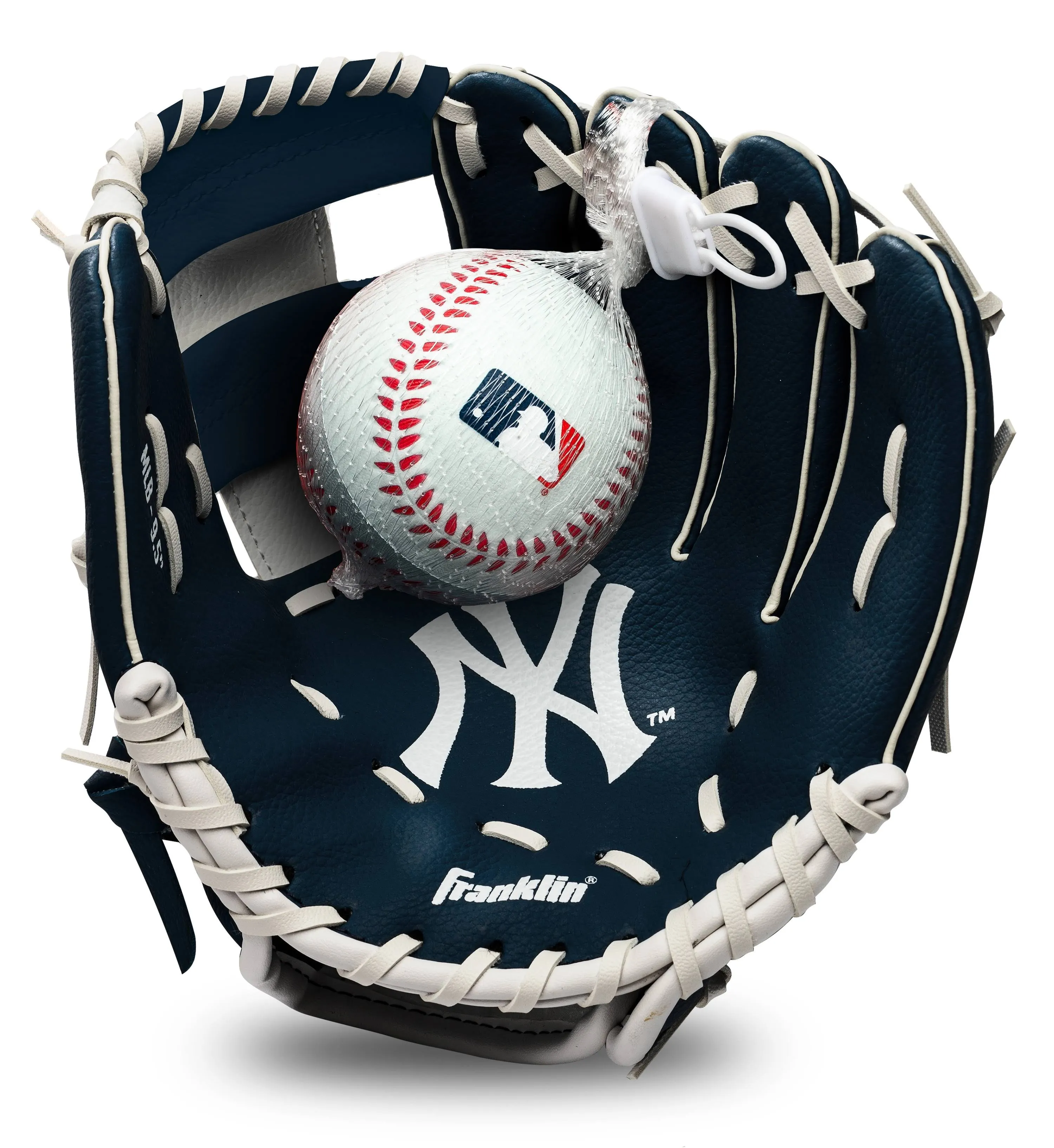 Franklin MLB Yankees Tee Ball Glove - 9.5"