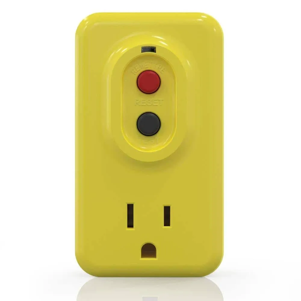 ELEGRP Single Outlet GFCI Adapter, 15 AMP Grounded 3-Prong GFCI Adapter, for Indoor Use with Manual Reset, UL Listed, Yellow, 1 PackELEGRP Single Outlet GFCI Adapter, 15 AMP Grounded 3-Prong GFCI Adapter, for Indoor Use with Manual Reset, UL Listed, Yell