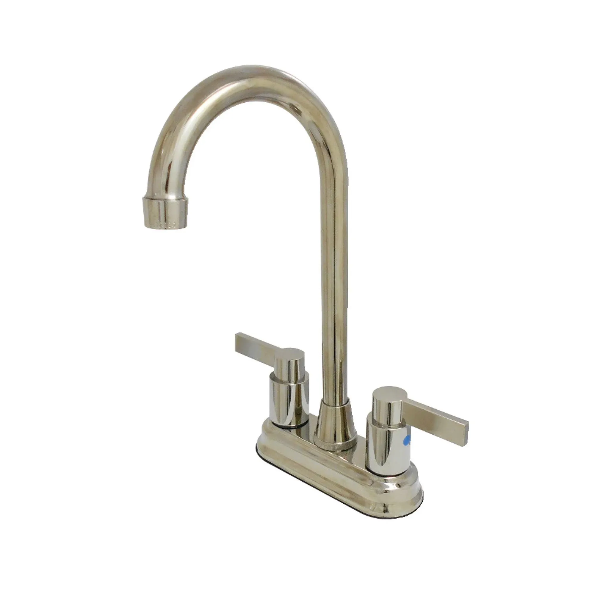 Kingston Brass KB8496NDL NuvoFusion 4" Centerset Bar Faucet Polished Nickel