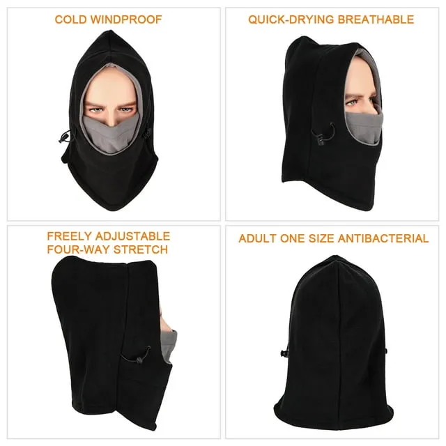 Balaclava Ski Mask - Winter Face Mask Cover for Extreme Cold Weather - Heavyweight Fleece Hood Snow Gear for Men & Women