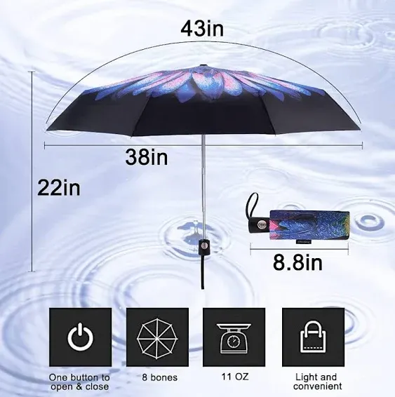 Automatic Mini Travel Windproof Umbrella Compact Auto Open/Close Small Lightweig