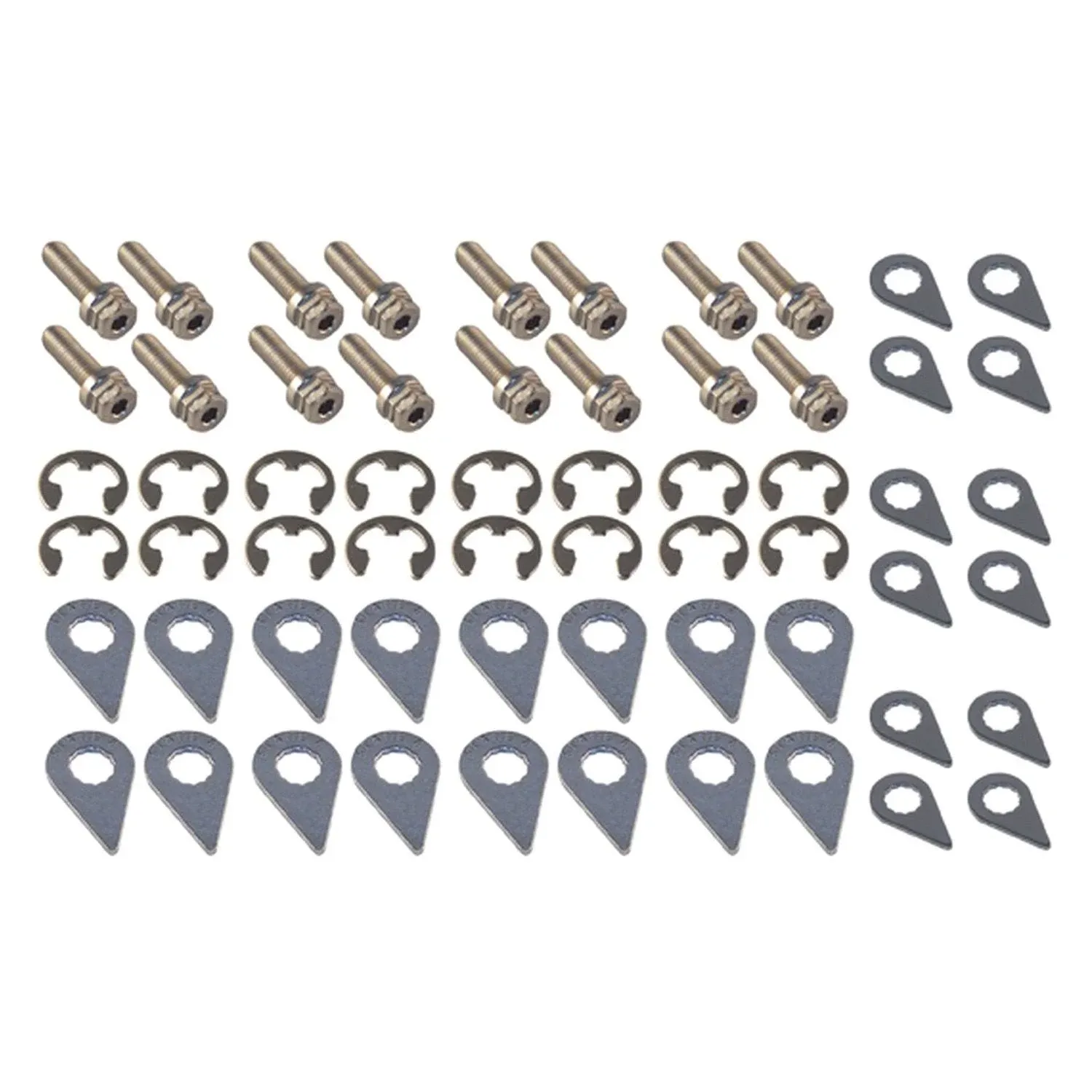 Stage 8 - 8916 MOPAR 4.7, 5.7, 6.1 Liter Hemi V8 Header Bolt Kit - 8mm 1.25x25mm Bolts 6 Point DHH - Set of 17 pieces