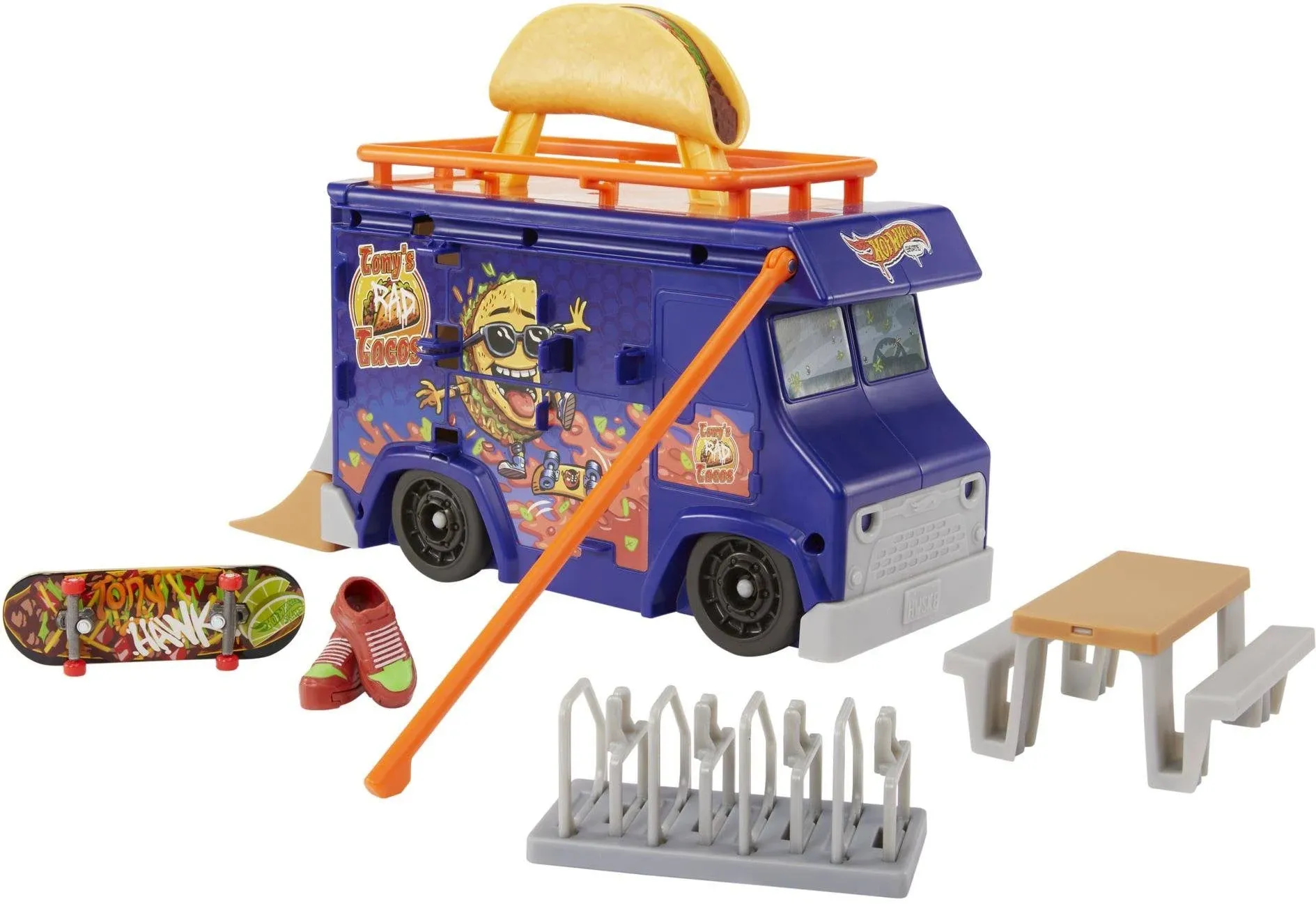 Hot Wheels Skate Portable Skatepark Taco Truck Play Case                     ...