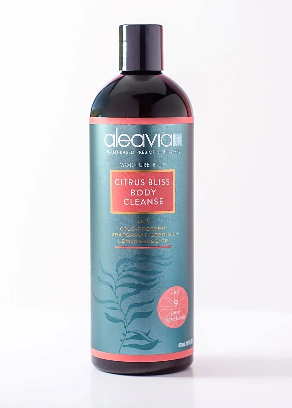 Aleavia Citrus Bliss Body Cleanse – Organic & All-Natural Prebiotic Body Wash, Scented with Pure Essential Oils – Nourish Your Skin Microbiome – 16 Oz.