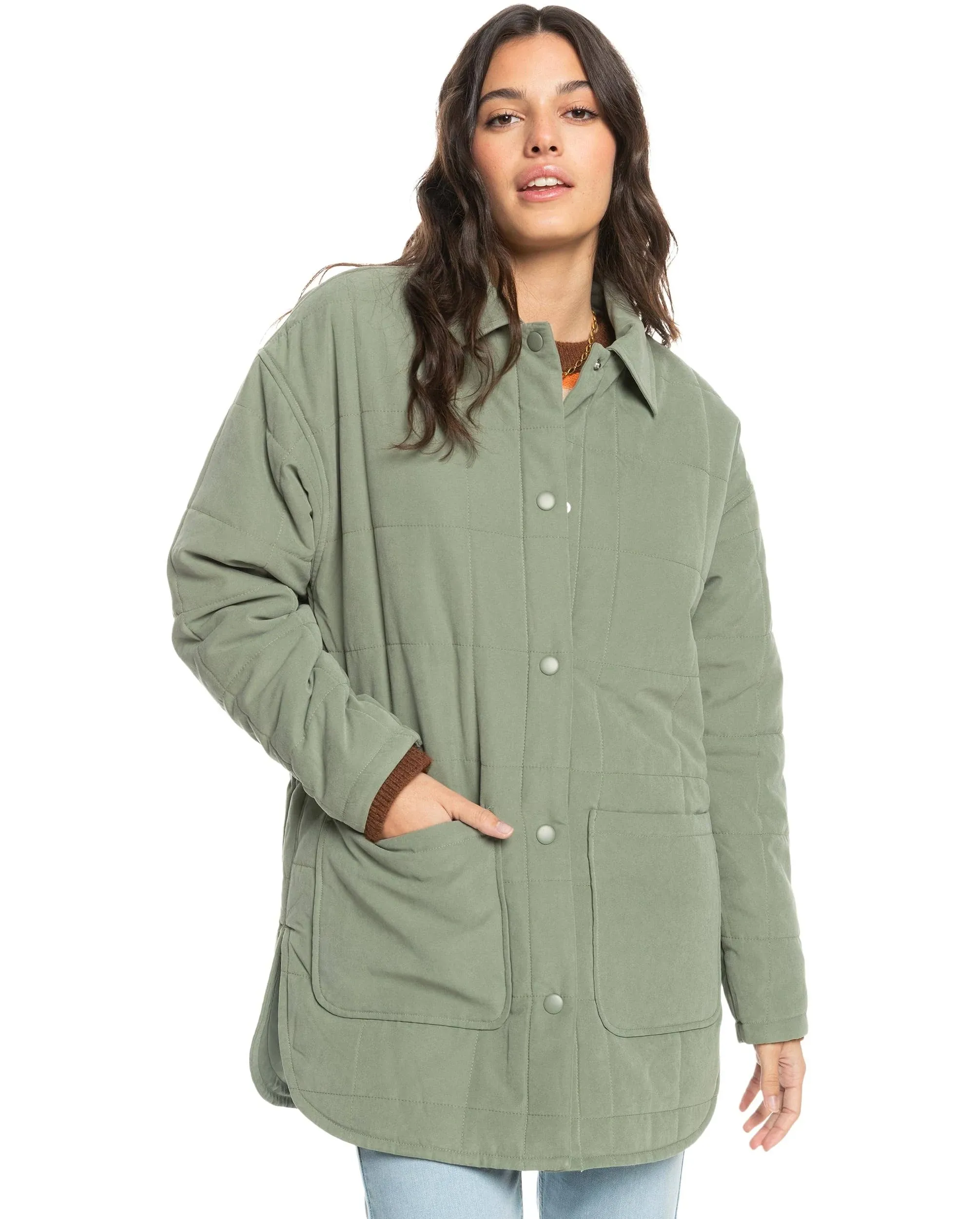 Roxy Next Up Quilted Jacket - Women's Agave Green S