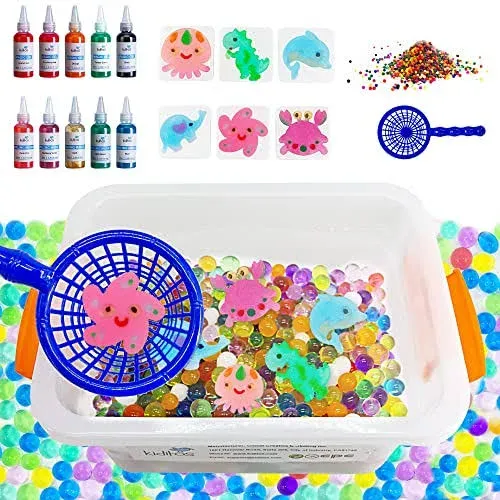 Kiditos 2023 New Magic Water Elf Toy Kit, 10 Colors Magic Gel, 6 Sea Creatures ...