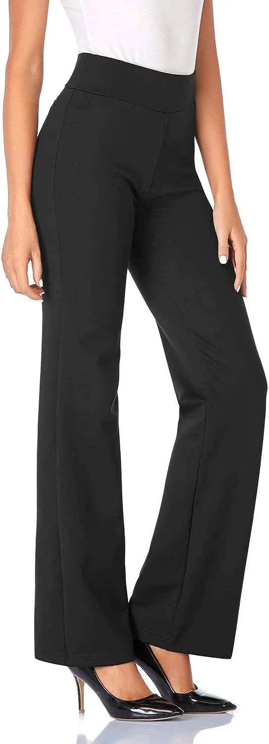 Tapata Womens 32'' High Waist Stretchy Bootcut Dress Pants Tall, Petite, Regular ...