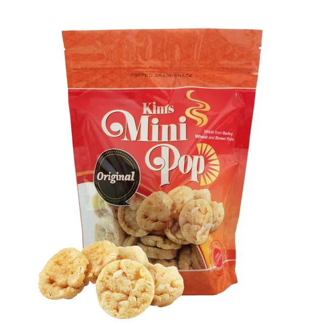 Kim's Mini Pop Freshly Popped Rice Crisps | Keto, Vegan | 6 Bags | Low Carb, Sugar Free, Fat Free, Natural, Multigrain Korean Snack | Easy Bread, Chip, Cracker Replacement | 20 Cal Per Serving