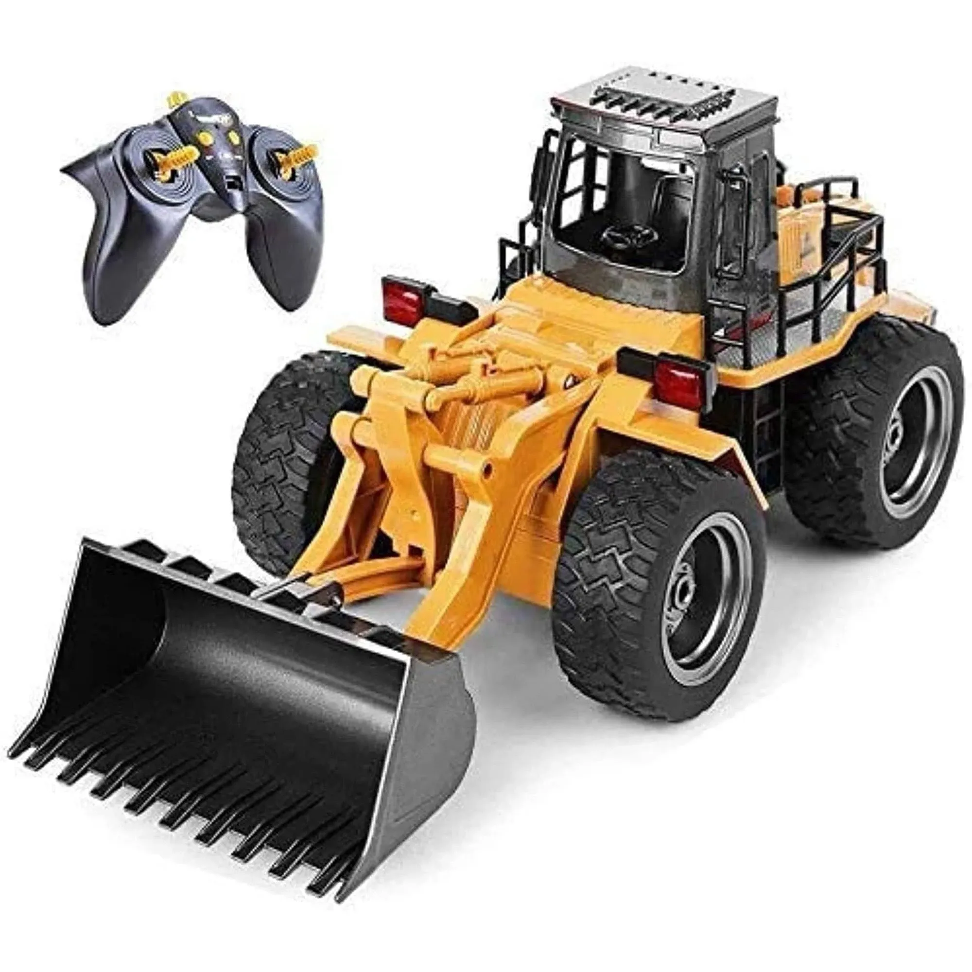 Top Race RC Construction Toy Tractor w/ Lights & Sounds | 4WD Alloy Metal & Plastic | 2.4Ghz | 11"x5.7" Rubber Tires