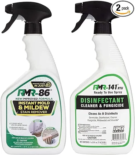 RMR-86 Instant Mold Stain Remover and RMR-141 RTU Disinfectant Cleaner DIY Mold Remover Bundle