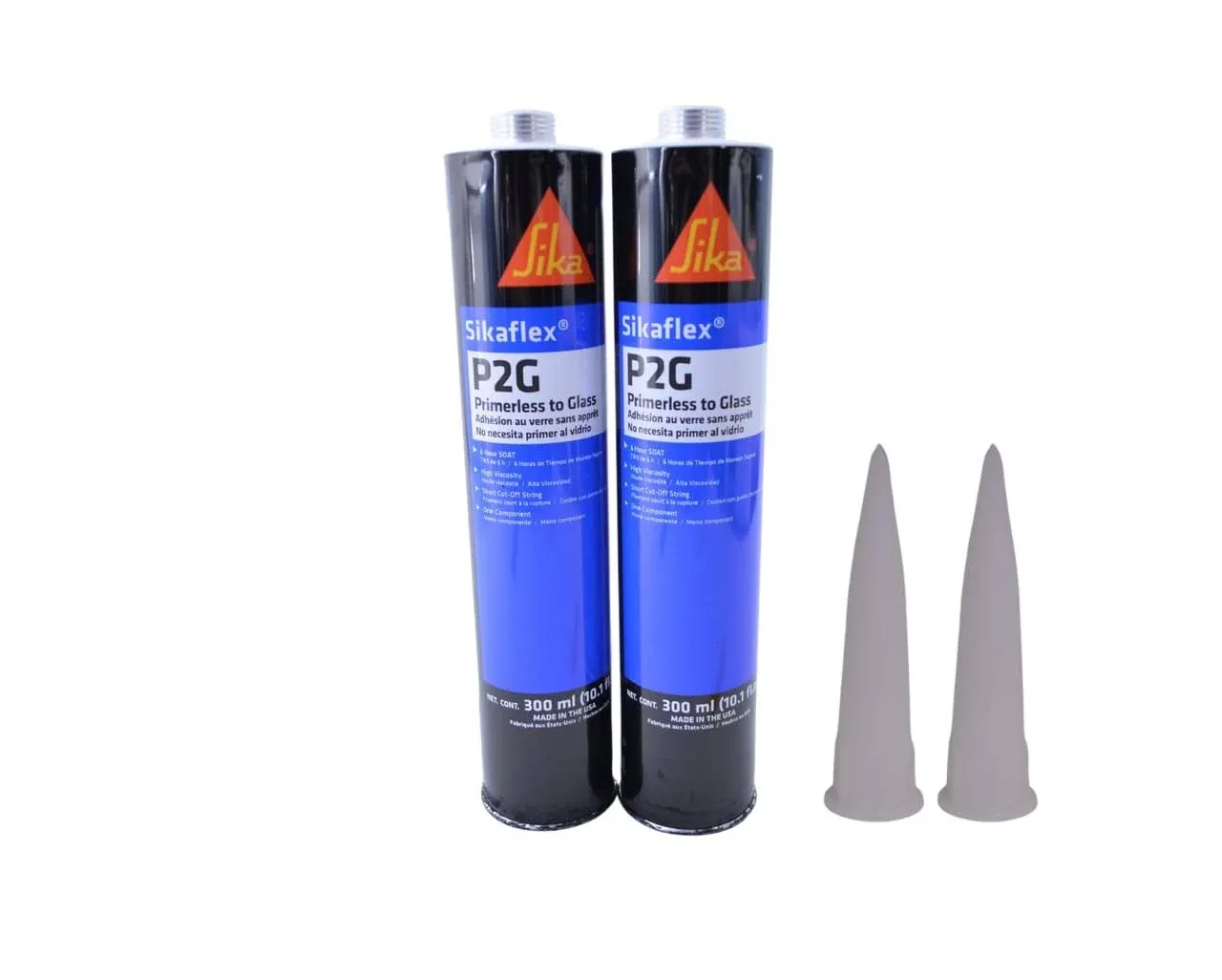 Auto Glass Sealant Windshield Urethane Glue Sikaflex P2G Primerless Adhesive x 2