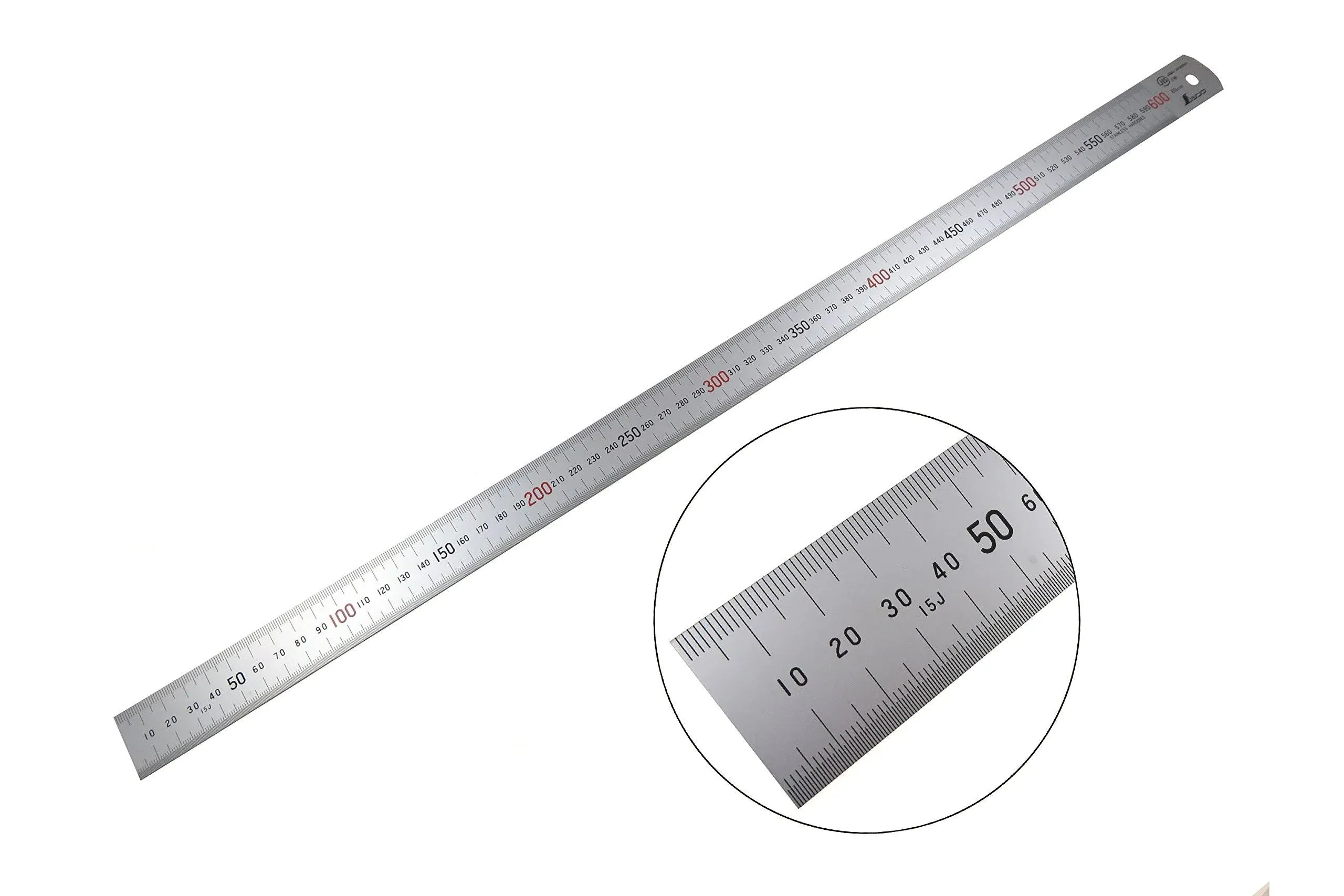 Shinwa H101-E 600 mm RigidZero Glare Metric Machinist Ruler/Rule Scale .5 mm & mm