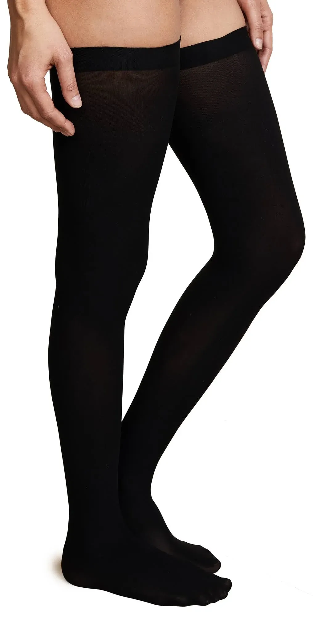 Commando Up All Night Opaque Thigh Highs Black