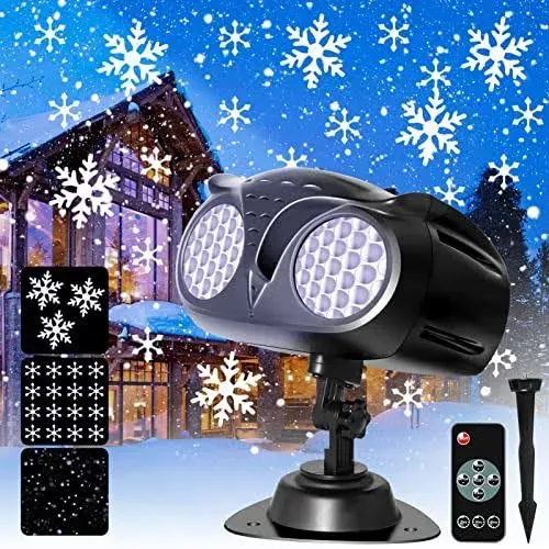 Christmas Snowflake Projector Lights Outdoor, Remon Owl Shape LED Snowfall ...