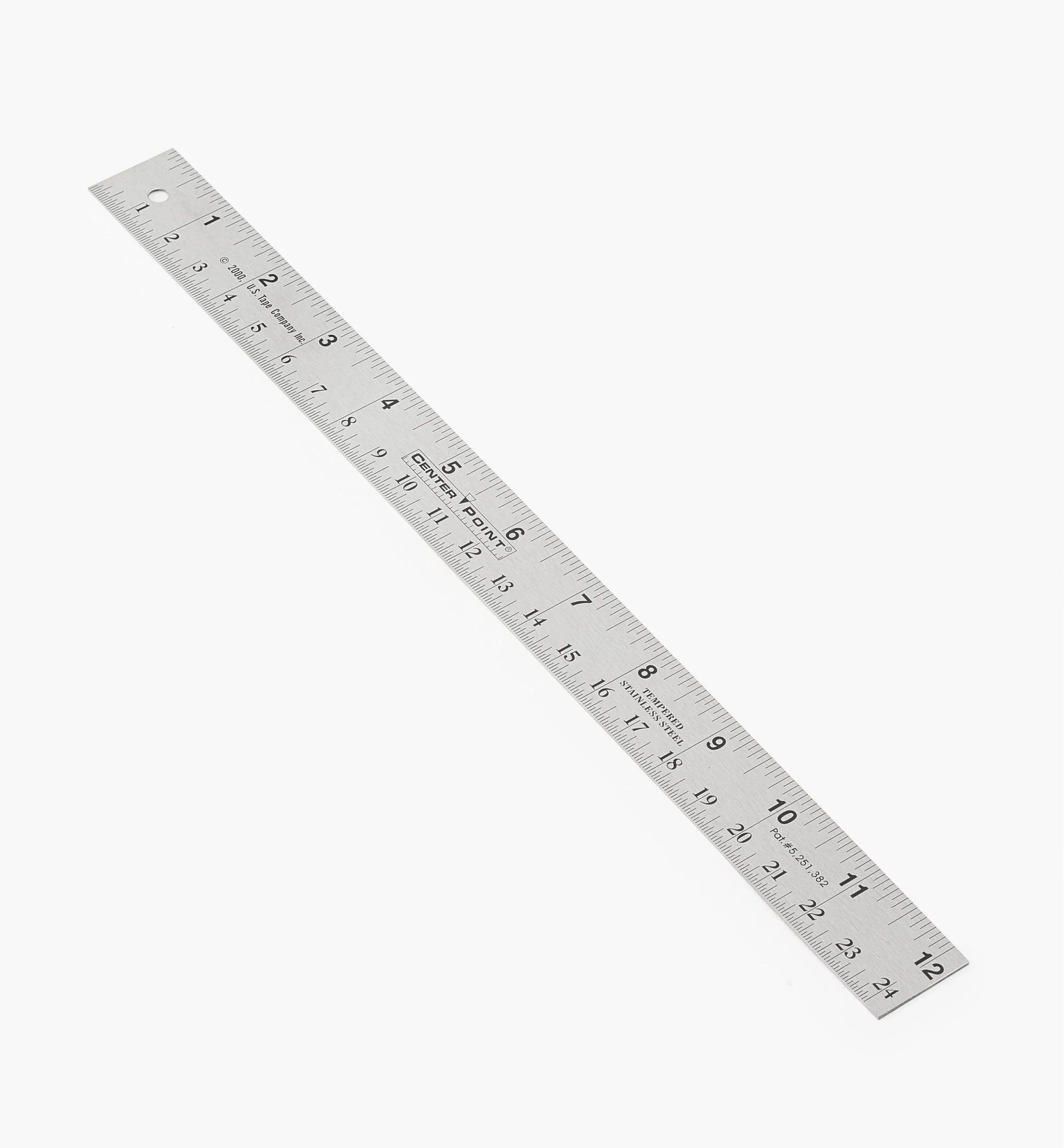 US Tape 50001 CenterPoint Ruler 1" x 12" SS ruler with CenterPoint markings and 16ths