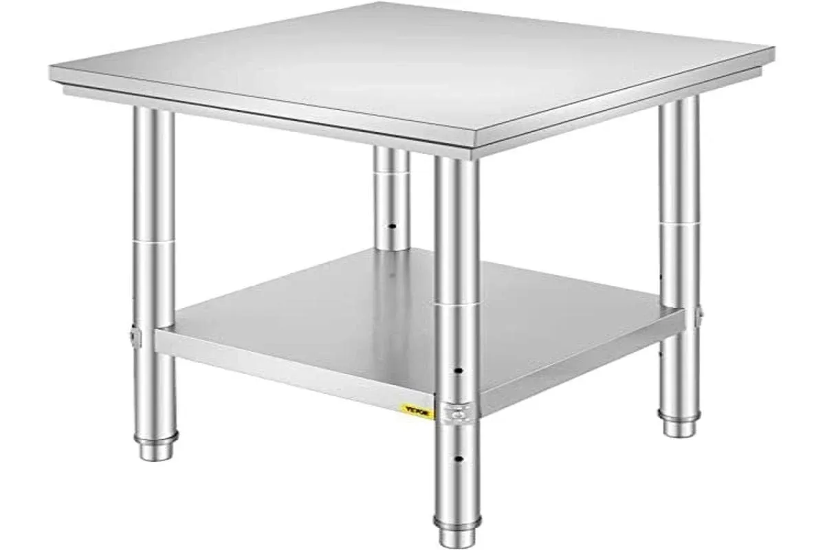 Mophorn Stainless Steel 24 x 24 x 32 inch Commercial Kitchen Prep & Work Table ...