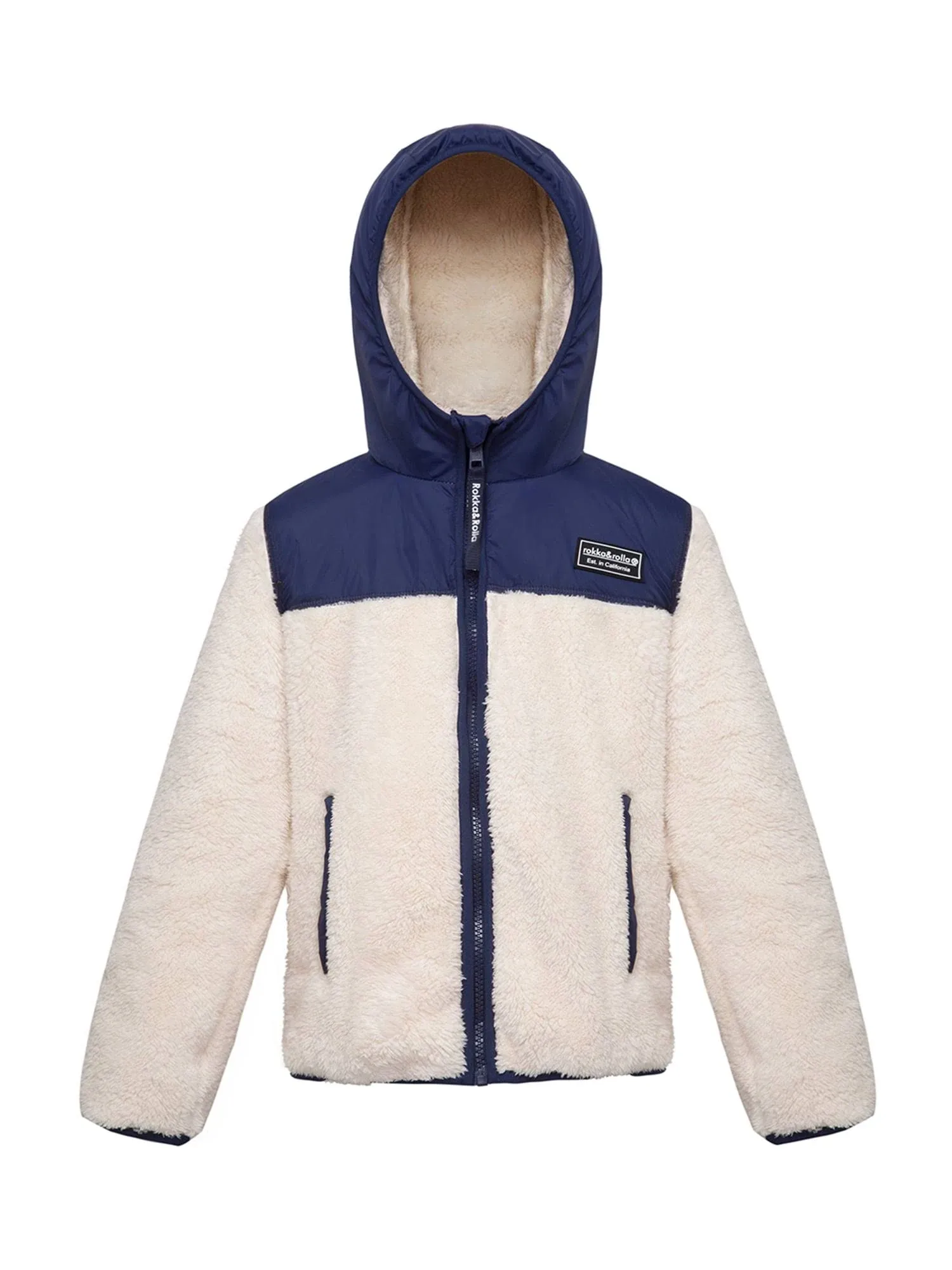 Rokka& Rolla Boy's Sherpa Fleece Hooded Jacket