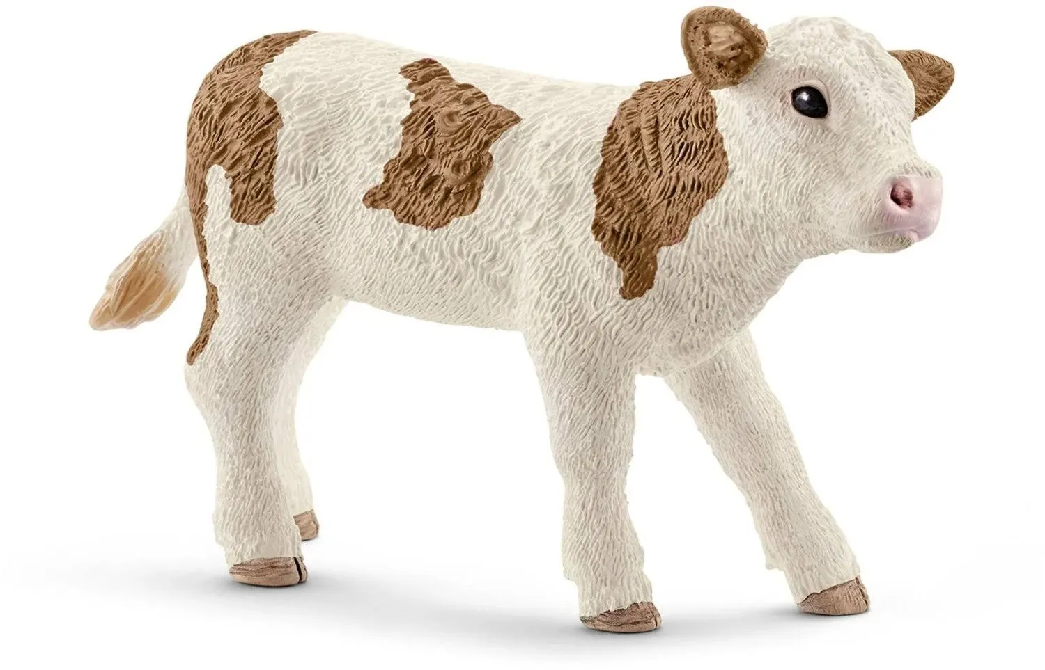 Schleich Farm World, Farm Animal Toys for Boys and Girls 3 and Above, Simmental Calf Toy Cow, Ages 3+, Multicolor, 2 inch