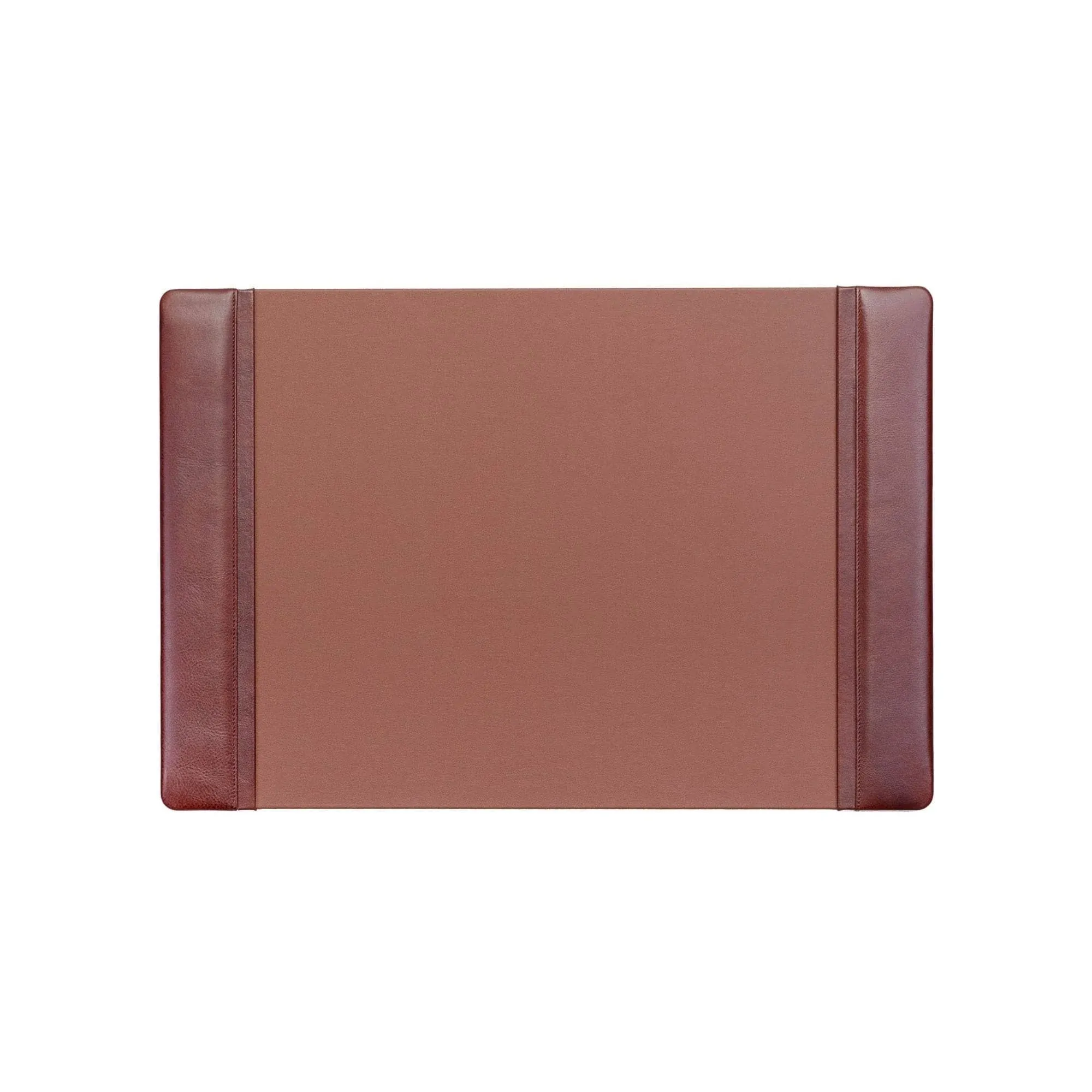 Dacasso Mocha Leather 25.5 x 17.25 Side Rails Desk Pad