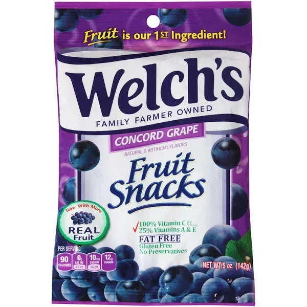 Welchs Grape Fruit Snacks, 5-Ounce (Pack of 12)