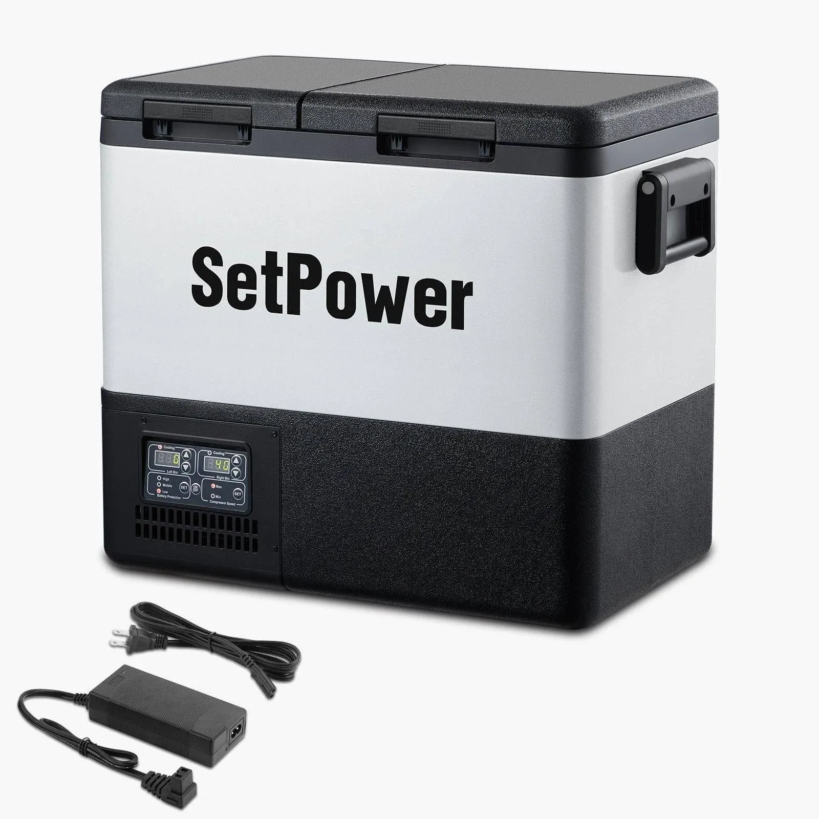 Setpower 37/47.6/58Qt PT Series Portable Car Refrigerator with AC Adapter, 58 ...