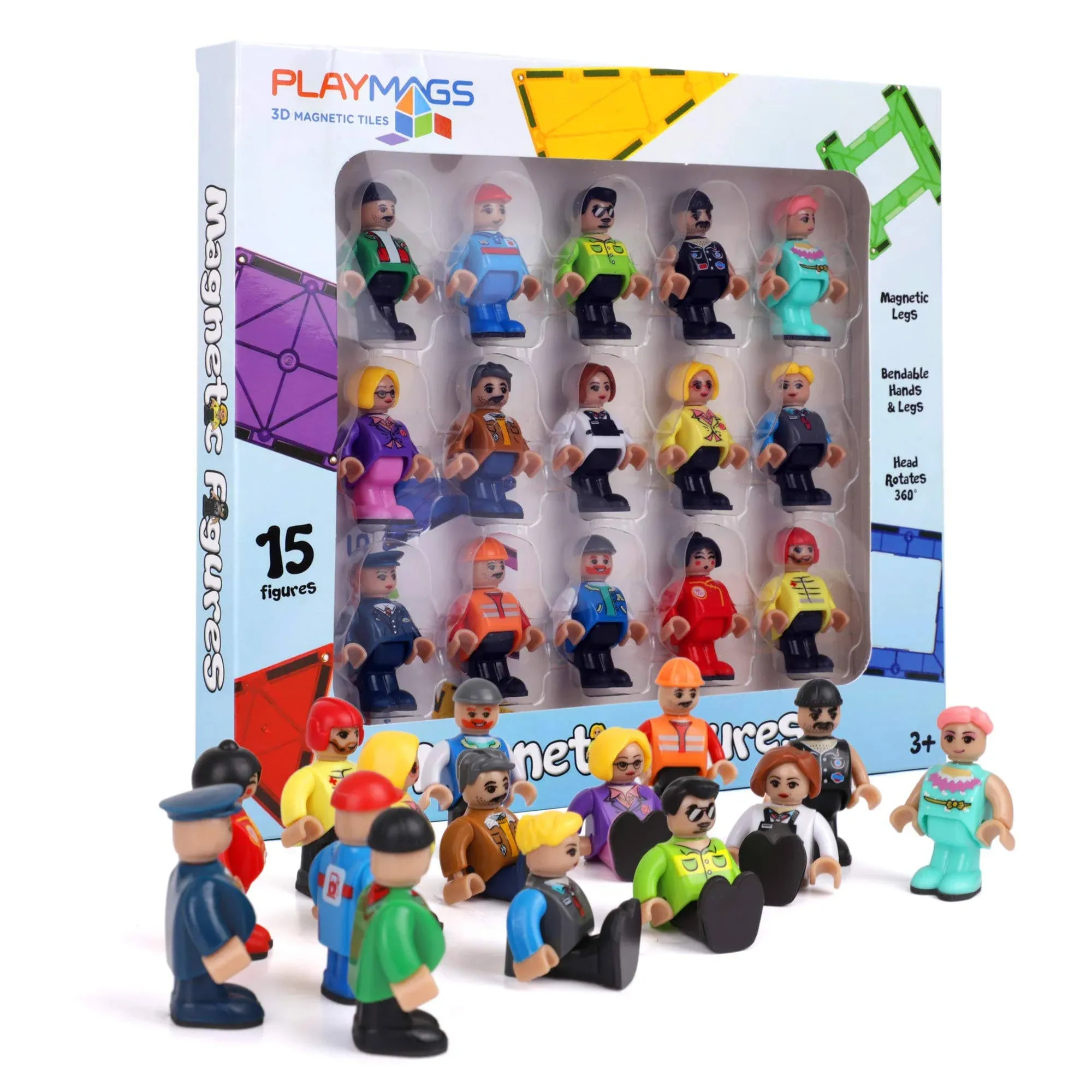 Playmags Magnetic Figures-Community Figures Set of 15 Pieces - Play People ...