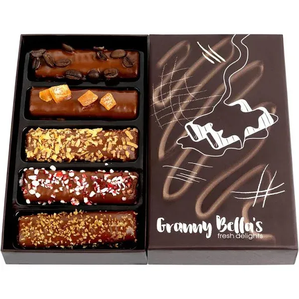 GrannyBellas Christmas Chocolate Gift Baskets, Gourmet Covered Flaky Cookies ...