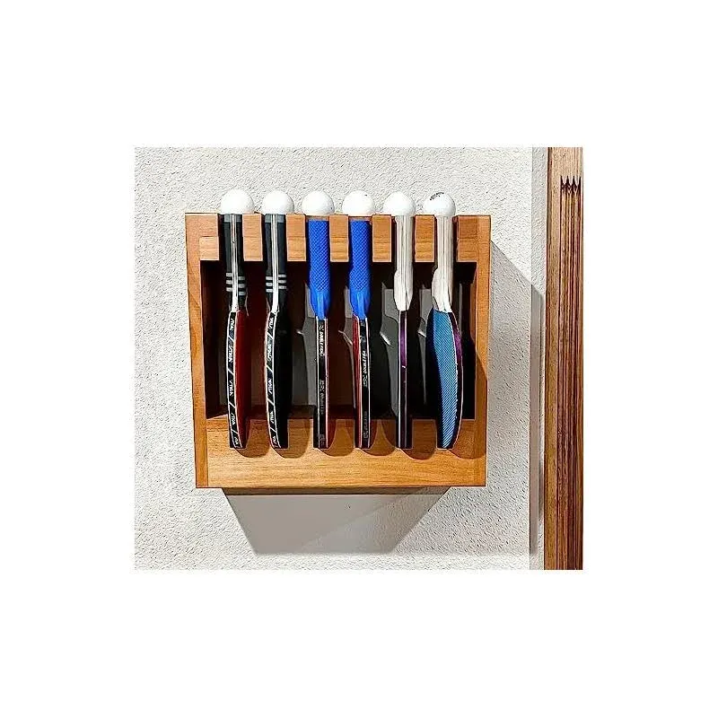 IKARE Ping Pong Paddle Holder, Ping Pong Ball Holder Storage Rack for 6 Rackets ...