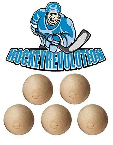 Swedish Stickhandling Balls 5-Pack - Hardwood No-Bounce Floorball Training Eq...