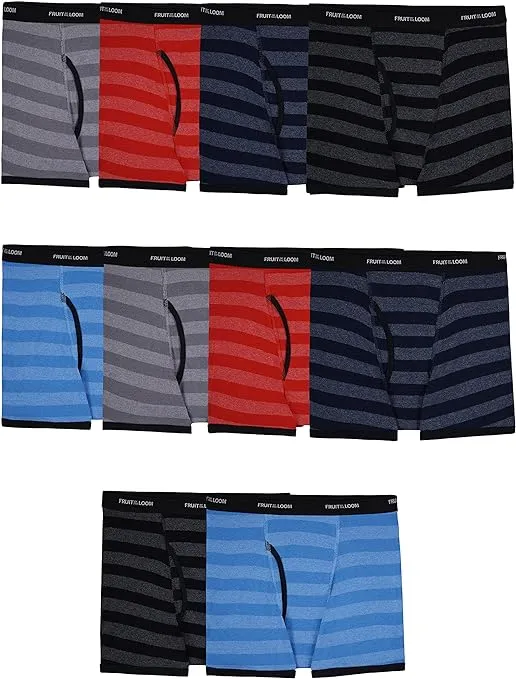 Fruit of the Loom Boys' Tag Free Cotton Boxer Briefs