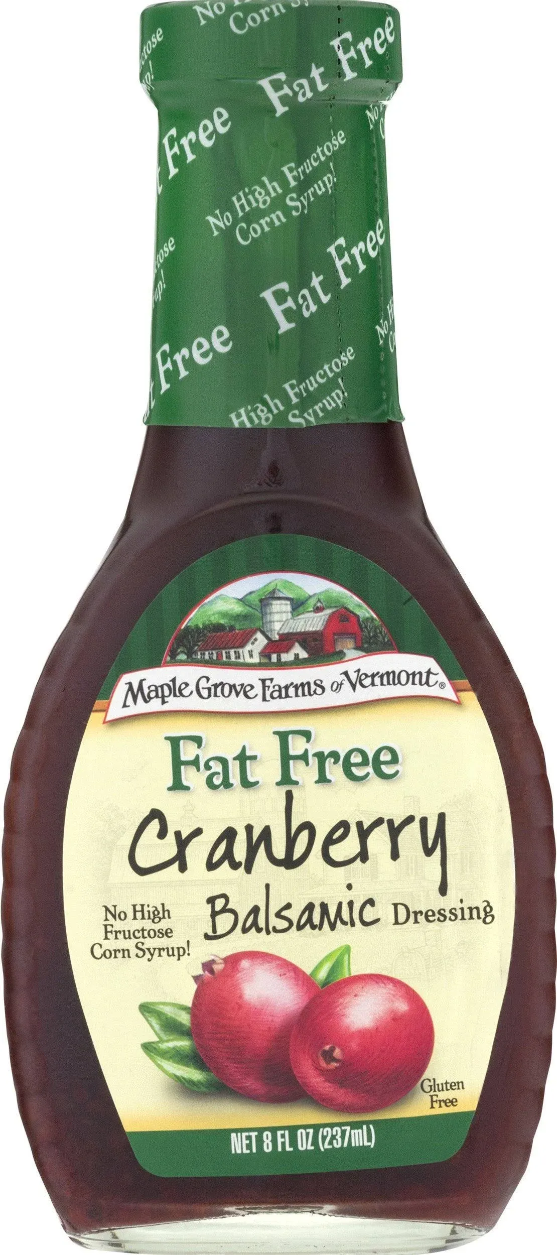 Maple Grove Farms Dressing, Balsamic, Cranberry, Fat Free - 8 fl oz