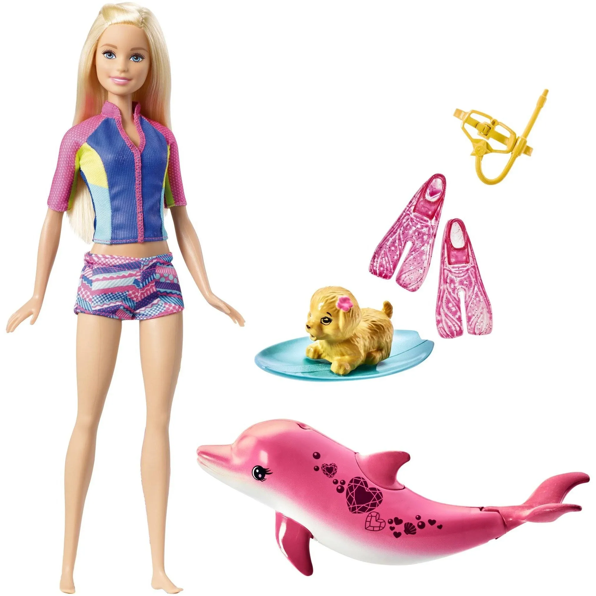 Barbie Dolphin Magic Snorkel Fun Friends Doll