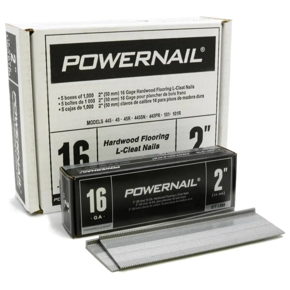 Powernail 16-Gauge 2-Inch L-Style Flooring Cleat Nail L200165