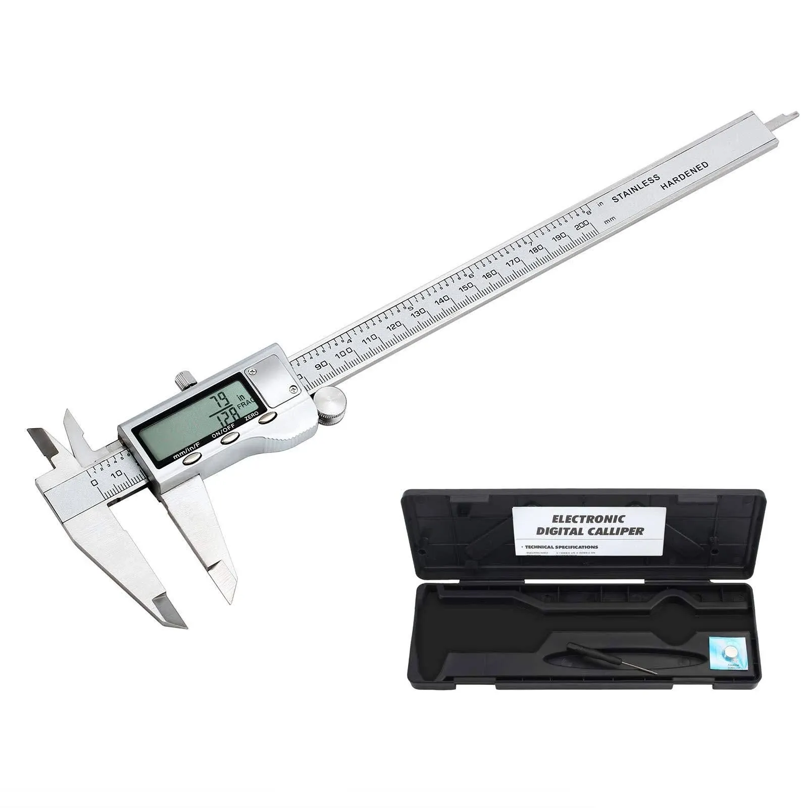 Proster Digital Vernier Caliper 8inch 200mm Digital