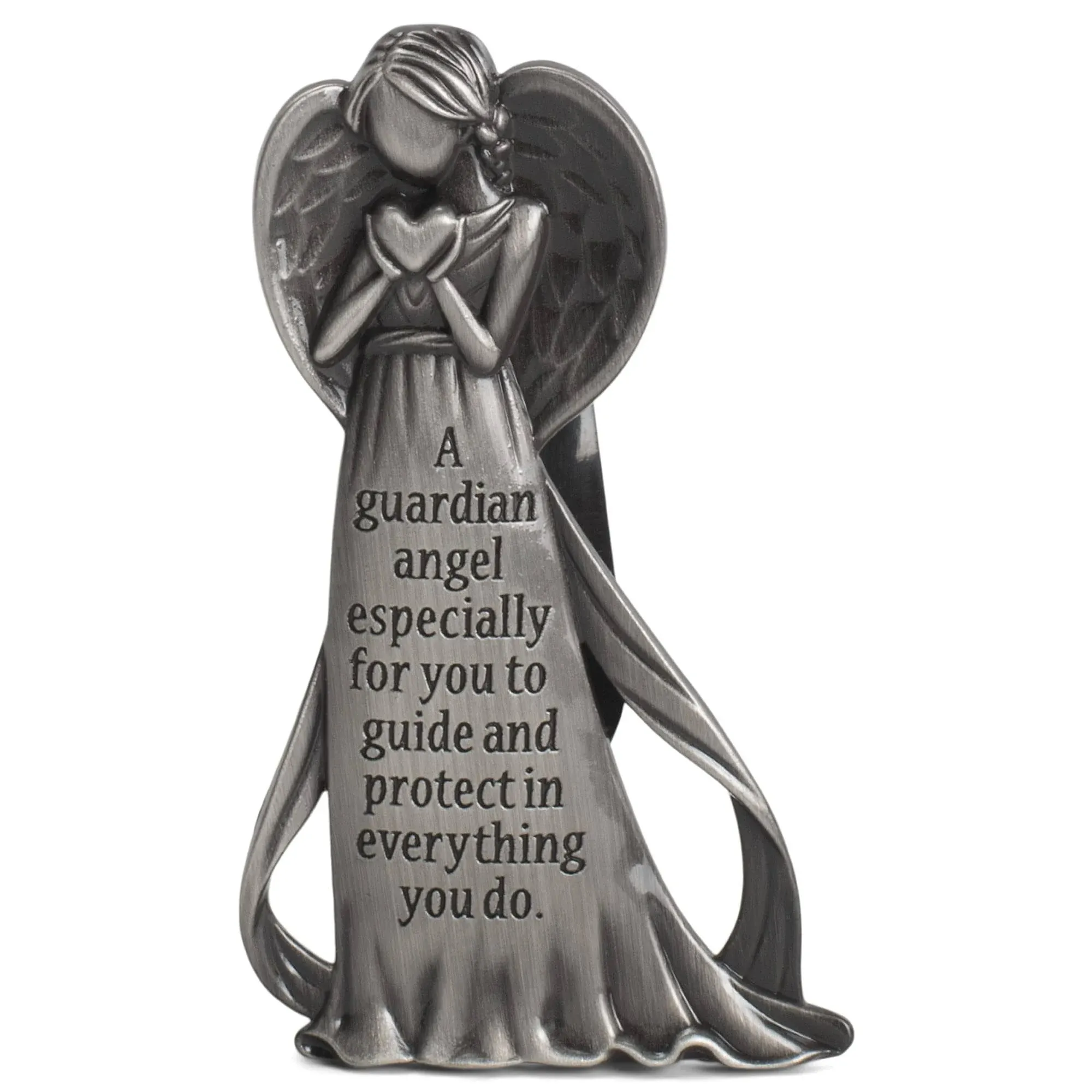 Auto Visor Clip Silver Guardian Angel