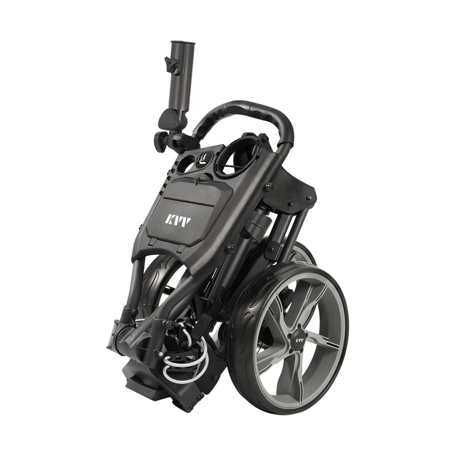 KVV 3 Wheel Foldable/Collapsible Golf Push Cart Ultra Lightweight Smallest ...